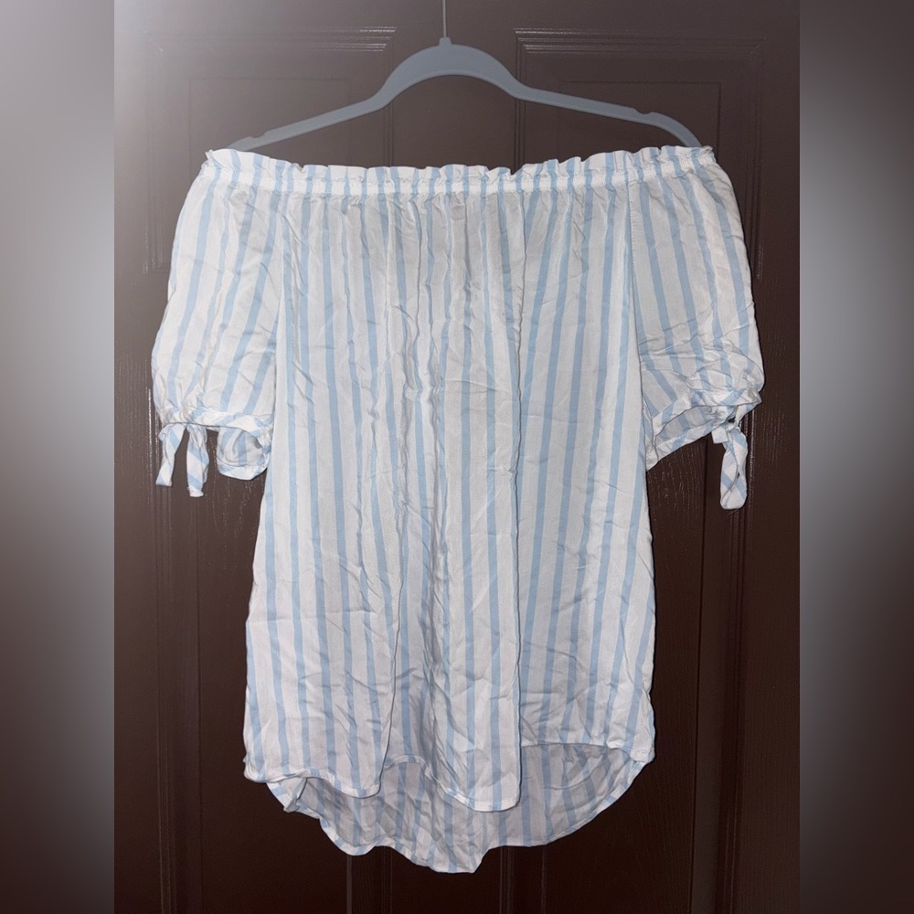 3/$15 Striped Off-Shoulder Top